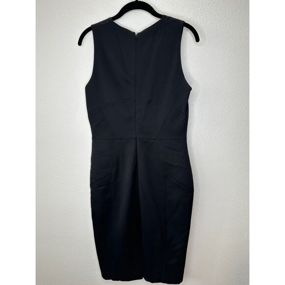 Reiss Black Sheer Mesh Brightwell Pencil Sheath Dress 6 - Picture 8 of 15